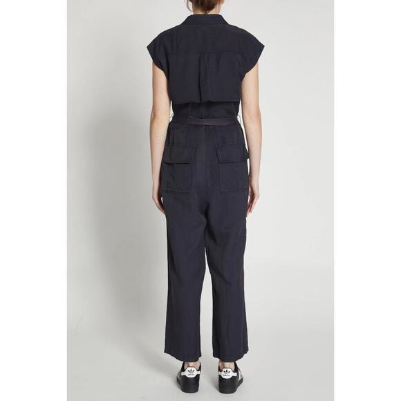 Saint Art New York Maxine Short Sleeve Cargo Jumpsuit Licorice Black Size Small - Picture 3 of 9